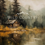 a rustic cabin nestled in a serene forest, with a tranquil lake reflecting the surrounding scenery.